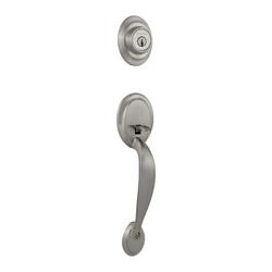 Single Cylinder Handleset Deadbolt in Satin Nickel