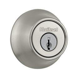 Single Cylinder Deadbolt Lock in Satin Nickel