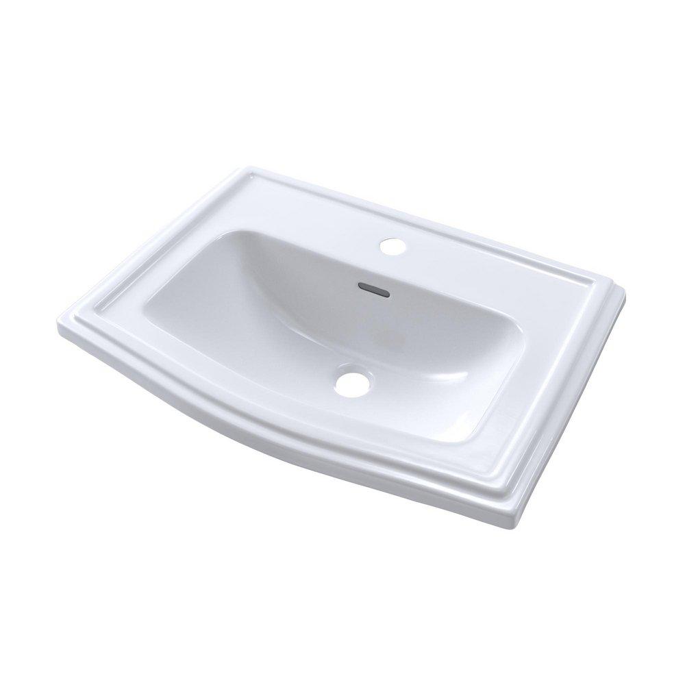 TOTO Cotton 25 x 18-1/4 in. 1-Hole Vitreous China Self-Rimming Lavatory 