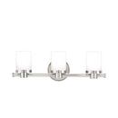 75W 3-Light G9 Double Loop Base Xenon Vanity Wall Light in Polished Chrome