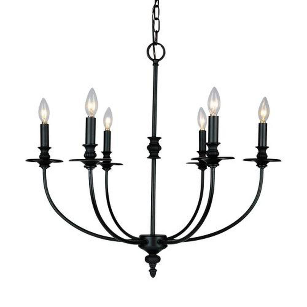 Elk Home Oil Rubbed Bronze 24 in. 60 W 6-Light Candelabra Chandelier 