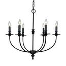 Elk Home Oil Rubbed Bronze 24 in. 60 W 6-Light Candelabra Chandelier 