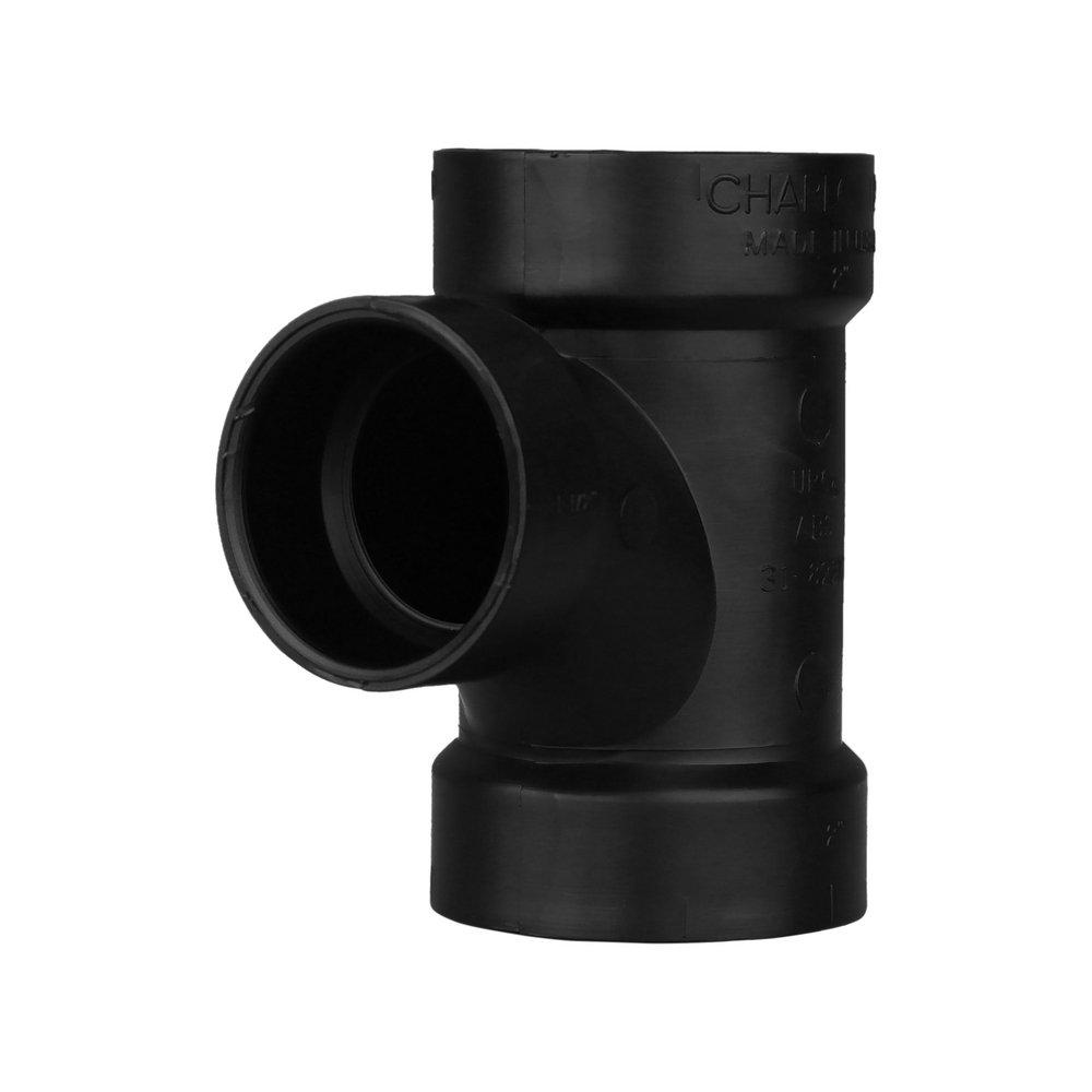 Black ABS DWV Sanitary Tee 