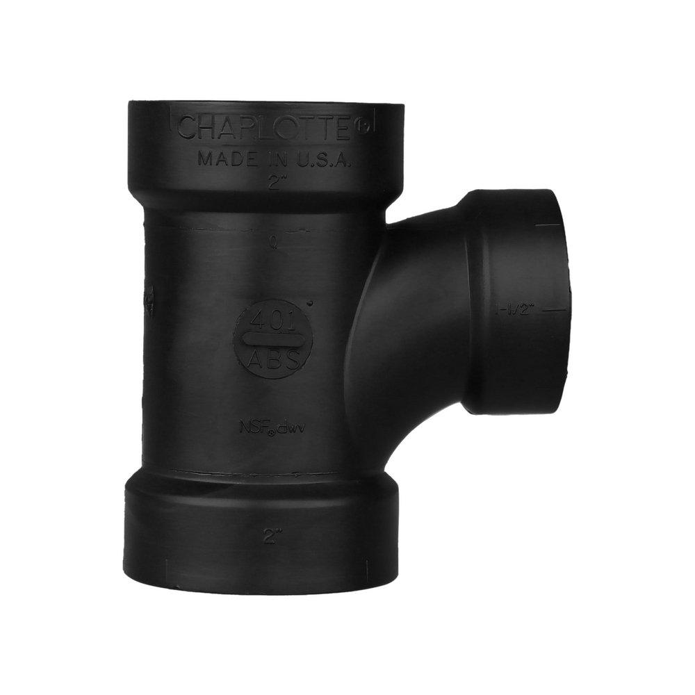 Black ABS DWV Sanitary Tee 