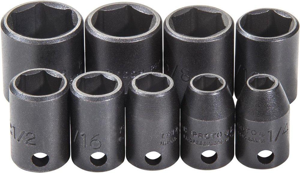 Stanley-Proto Black Oxide Impact Socket Set 