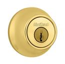 Kwikset Polished Brass Single Cylinder Deadbolt Lock in Polished Brass