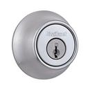 Kwikset Satin Chrome Single Cylinder Deadbolt Lock in Satin Chrome 
