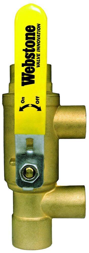 Webstone a brand of NIBCO 600 WOG Brass Full Port Isolation Ball Valve with Lever Handle 