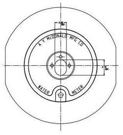 15 in. Frame & Cover with Center Oblong IPT Tap on Pipe