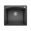 BLANCO Anthracite 25 x 22 in. 1 Hole Composite Single Bowl Dual Mount Kitchen Sink 