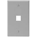 LEVITON White 1-Gang 4-Port Wall Plate 