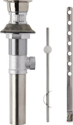 Bathroom Sink Drain with Overflow in Brushed Nickel