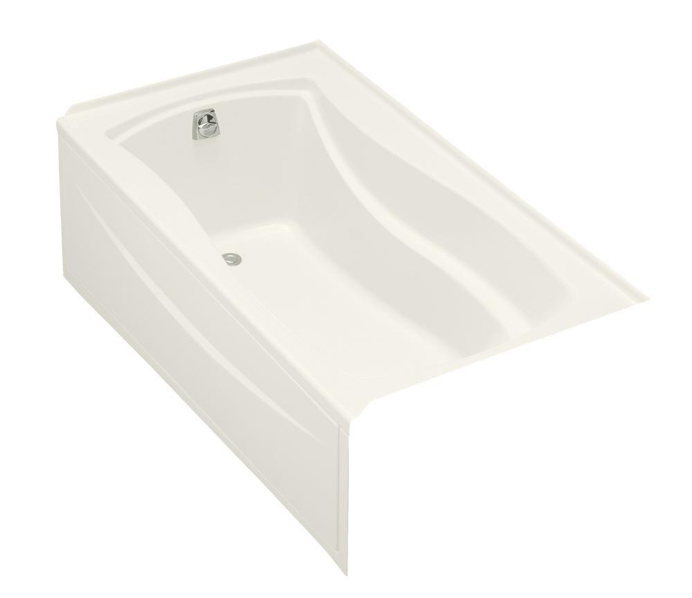 KOHLER Biscuit 66 x 36 in. Soaker Alcove Bathtub Left Drain 