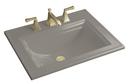 1-Hole Drop-In Bathroom Sink in Cashmere