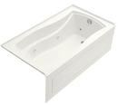 KOHLER White 66 x 36 in. Alcove Whirlpool Tub with Integral Apron, Integral Flange and Right Hand Drain 