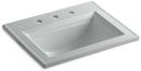22-3/4 x 18 in. Rectangular Drop-in Bathroom Sink in Ice™ Grey