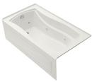 66 in. x 36 in. Whirlpool Alcove Bathtub with Left Drain in White