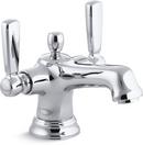 Two Handle Monoblock Bathroom Sink Faucet in Polished Chrome