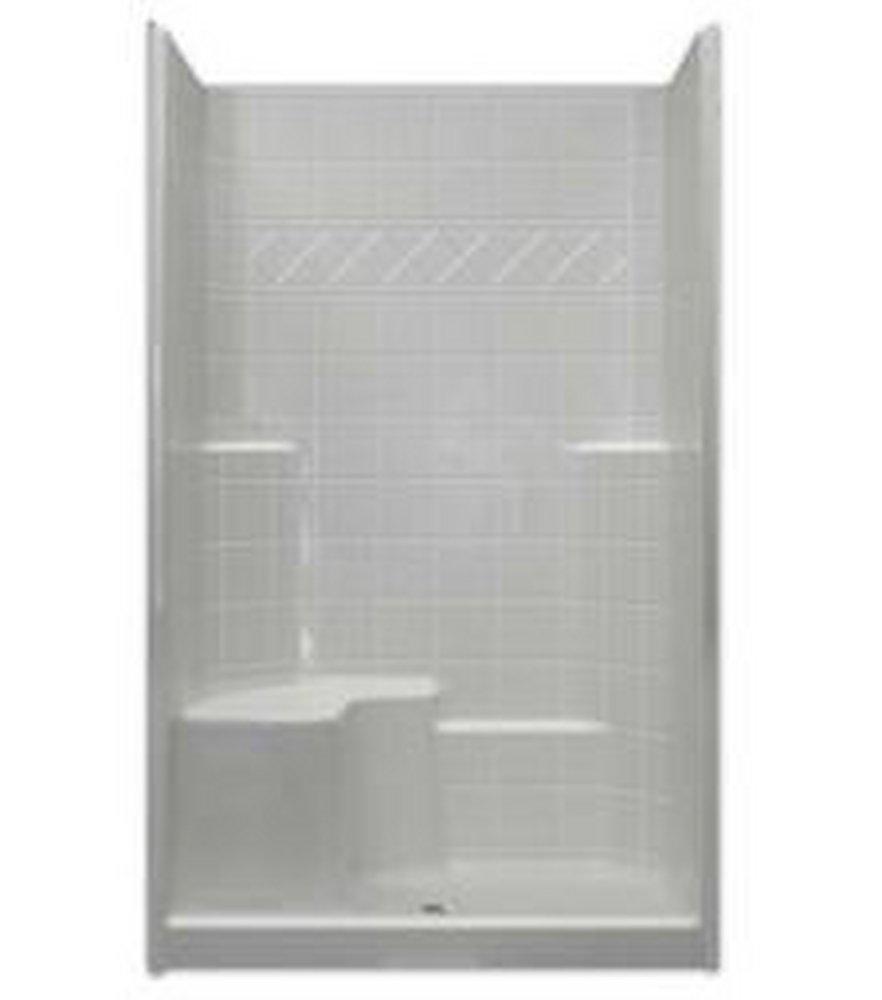 Hamilton Bathware White 48 x 36 in. Shower with Left Hand Seat 