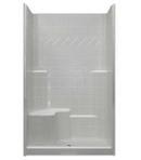 Hamilton Bathware White 48 x 36 in. Shower with Right Hand Seat 
