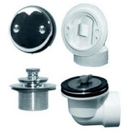 Plastic Lift & Turn Drain in Polished Chrome