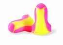 32 dB Plastic Disposable Ear Plugs (500 Pairs) in Pink with Yellow