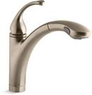 KOHLER Vibrant&reg; Brushed Bronze Single Handle Pull Out Kitchen Faucet with Two-Function Spray and MasterClean Technology 