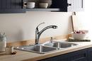 KOHLER Polished Chrome Single Handle Pull Out Kitchen Faucet with Two-Function Spray and MasterClean Technology 