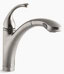 KOHLER Vibrant Stainless Single Handle Pull Out Kitchen Faucet with Two-Function Spray and MasterClean Technology 