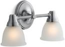 100W 2-Light Medium E-26 Base Incandescent Wall Sconce in Brushed Chrome