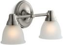 100W 2-Light Medium E-26 Base Incandescent Wall Sconce in Brushed Nickel