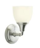 1 Light 100W Up or Down Facing Bath Sconce Vibrant Brushed Nickel