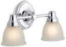 KOHLER Polished Chrome 100W 2-Light Medium E-26 Base Incandescent Wall Sconce 