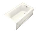 KOHLER Biscuit 60 x 32 in. Soaker Alcove Bathtub Right Drain 