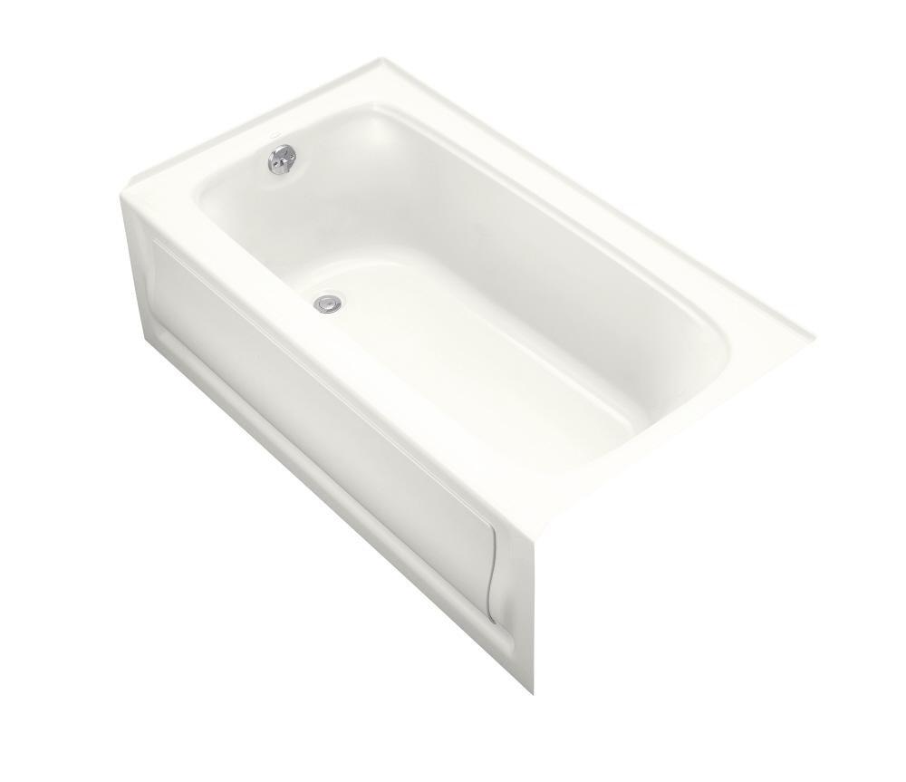 KOHLER White 60 x 32 in. Soaker Alcove Bathtub Left Drain 