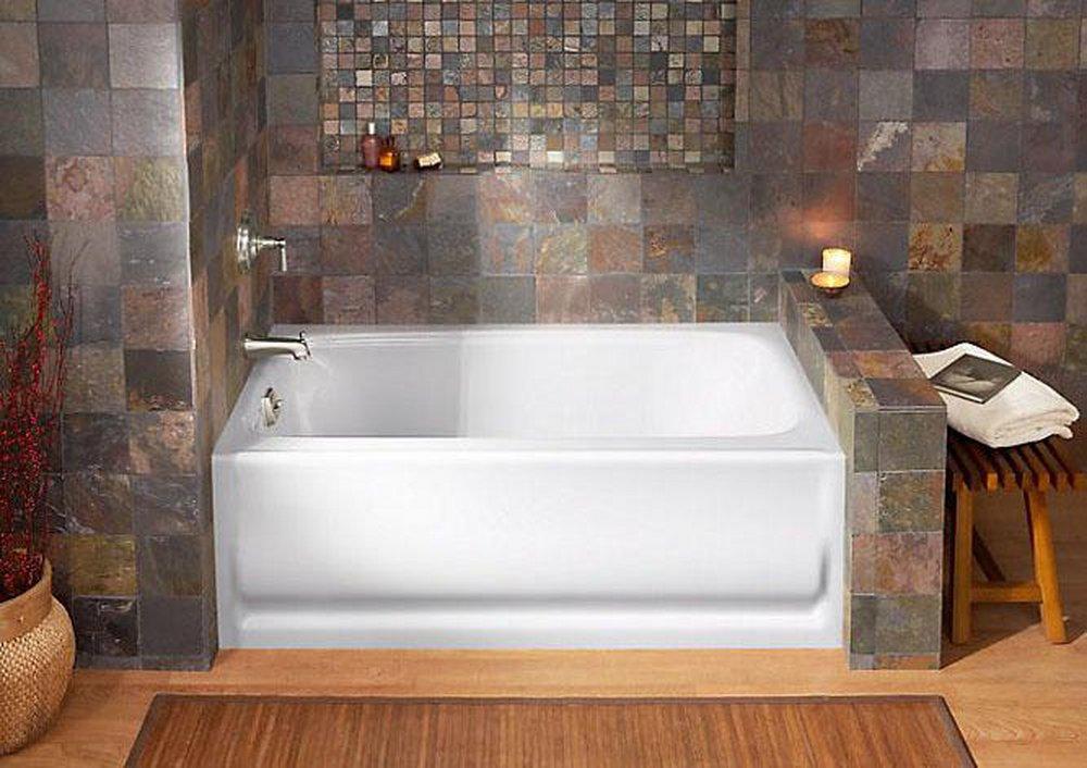 KOHLER White 60 x 32 in. Soaker Alcove Bathtub Left Drain 
