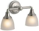 2 Light 100W Up or Down Facing Wall Sconce Vibrant Brushed Nickel
