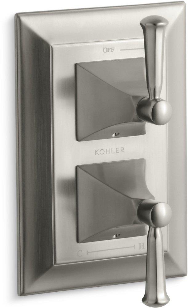 KOHLER Vibrant&reg; Brushed Nickel Two Handle Bathtub & Shower Faucet (Trim Only) 