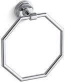 Octagonal Closed Towel Ring in Polished Chrome