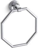 KOHLER Polished Chrome Octagonal Closed Towel Ring 