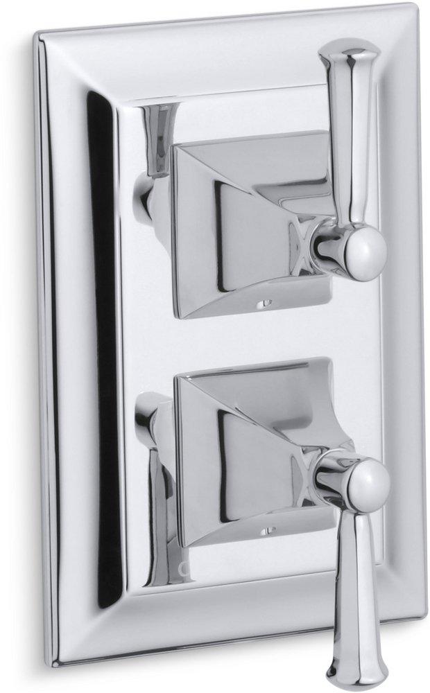 KOHLER Polished Chrome Two Handle Bathtub & Shower Faucet (Trim Only) 