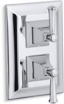 KOHLER Polished Chrome Two Handle Bathtub & Shower Faucet (Trim Only) 