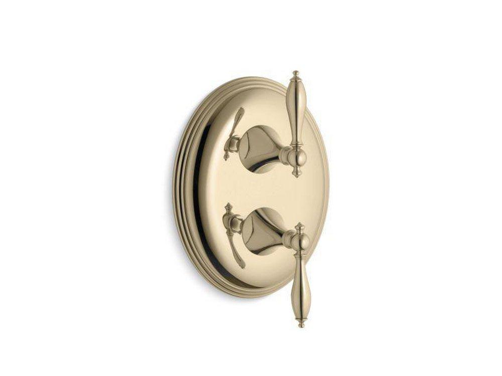 KOHLER Wall Mount Stacked Thermostatic Valve Trim with Lever Handle for K2976KS and K2973KS