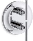 Two Handle Thermostatic Valve Trim in Polished Chrome