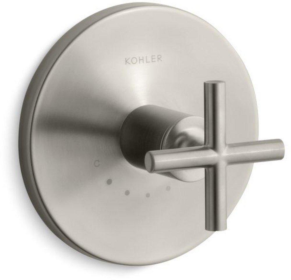 KOHLER Vibrant&reg; Brushed Nickel Valve Trim with Single Cross Handle 