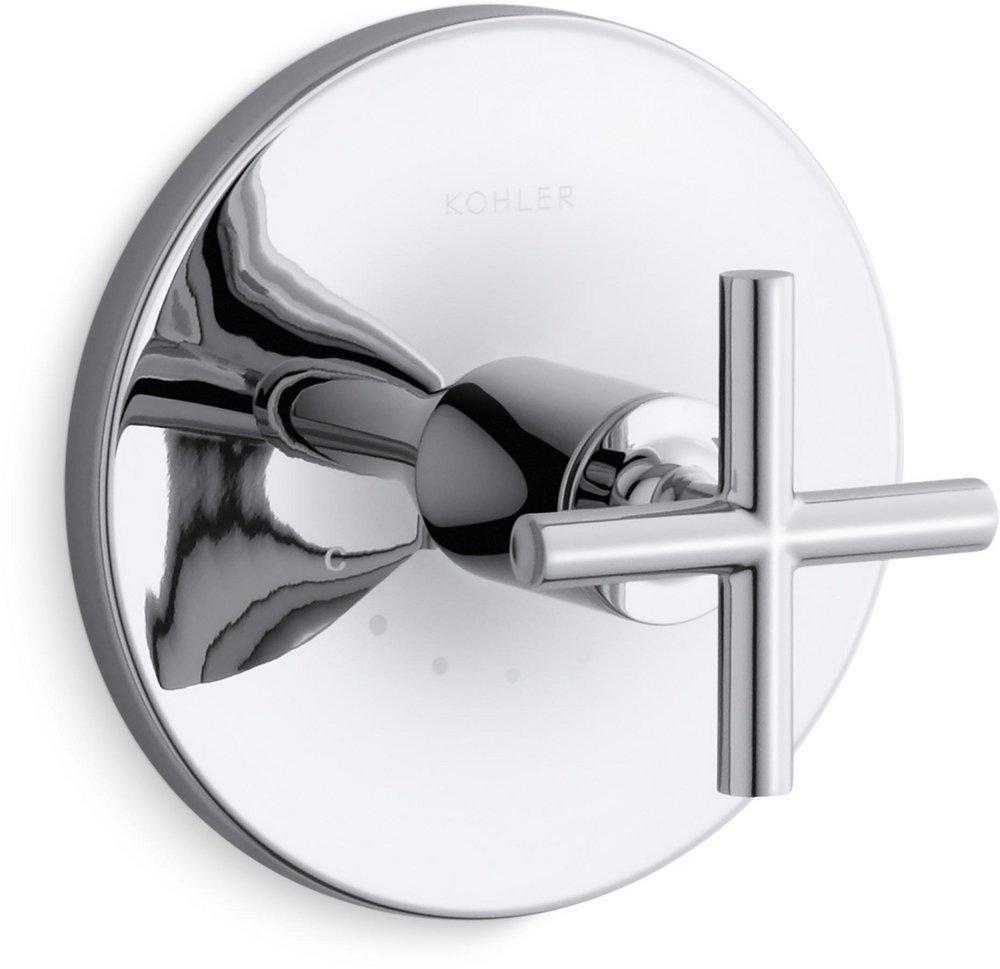 KOHLER Polished Chrome Valve Trim with Single Cross Handle 