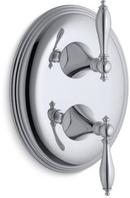 Valve Trim with Double Lever Handle in Polished Chrome