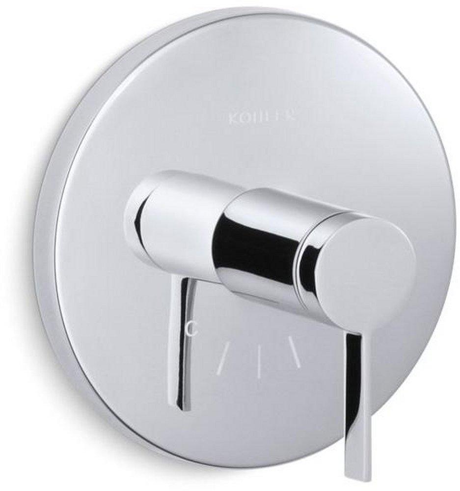 KOHLER Polished Chrome Thermostatic Trim Set with Single Lever Handle 