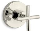 KOHLER Vibrant&reg; Polished Nickel Transfer Valve Trim Only with Single Cross Handle 