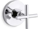 KOHLER Polished Chrome Transfer Valve Trim Only with Single Cross Handle 